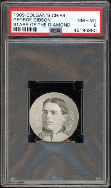 1909 Colgans Chips George Gibson Stars of the Diamond PSA 8 NM-MT