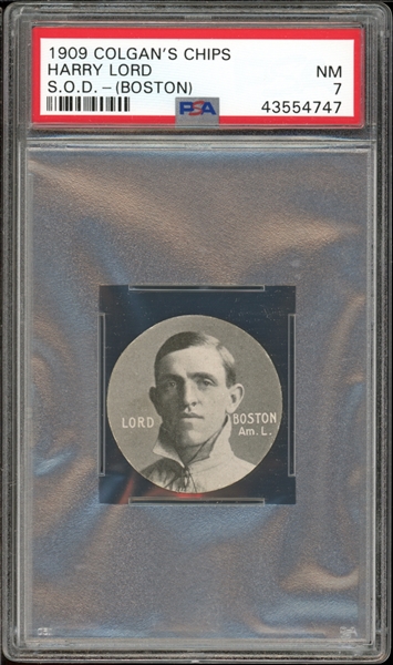 1909 Colgans Chips Harry Lord Stars of the Diamond (Boston) PSA 7 NM