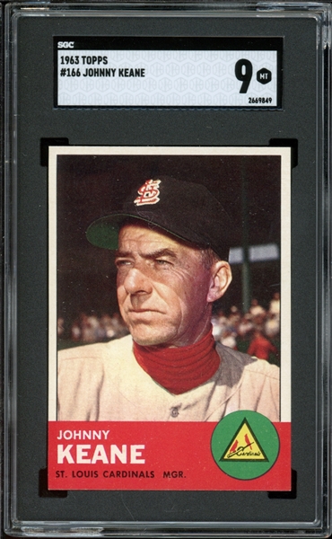 1963 Topps #166 Johnny Keane SGC 9 MT