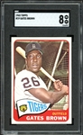 1965 Topps #19 Gates Brown SGC 8 NM-MT