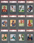 1950 Bowman Football Complete Set Completely PSA Graded with 7.987 GPA