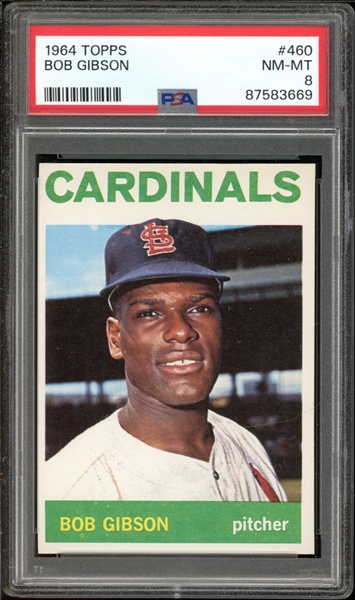 1964 Topps #460 Bob Gibson PSA 8 NM-MT