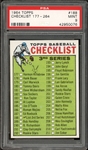 1964 Topps #188 Checklist 177-264 PSA 9 MINT