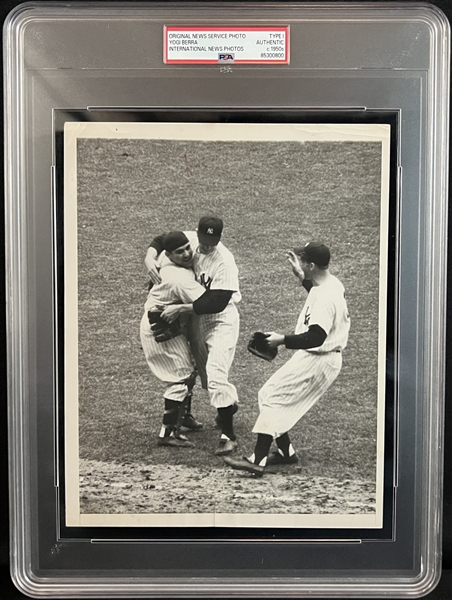 1951 New York Yankees World Series Champion Celebration Type I Featuring Yogi Berra PSA Authenticated