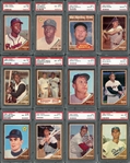 1962 Topps Exceptionally High Grade Complete Master Set With Green Tint & Other Variations Completely PSA Graded with 8.126 GPA