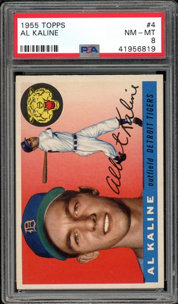 1955 Topps #4 Al Kaline PSA 8 NM-MT