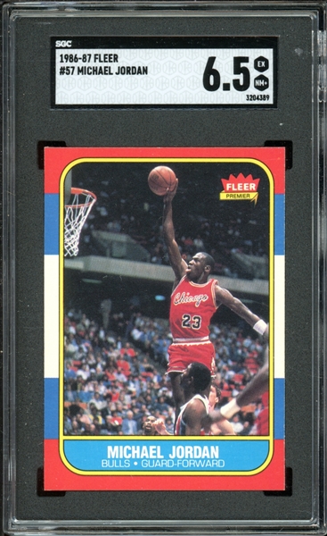 1986-87 Fleer #57 Michael Jordan SGC 6.5 EX-MT+