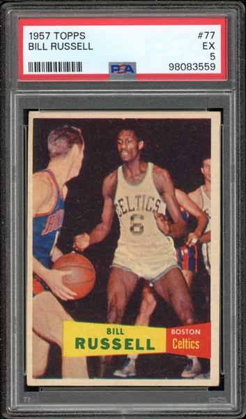 1957 Topps #77 Bill Russell PSA 5 EX