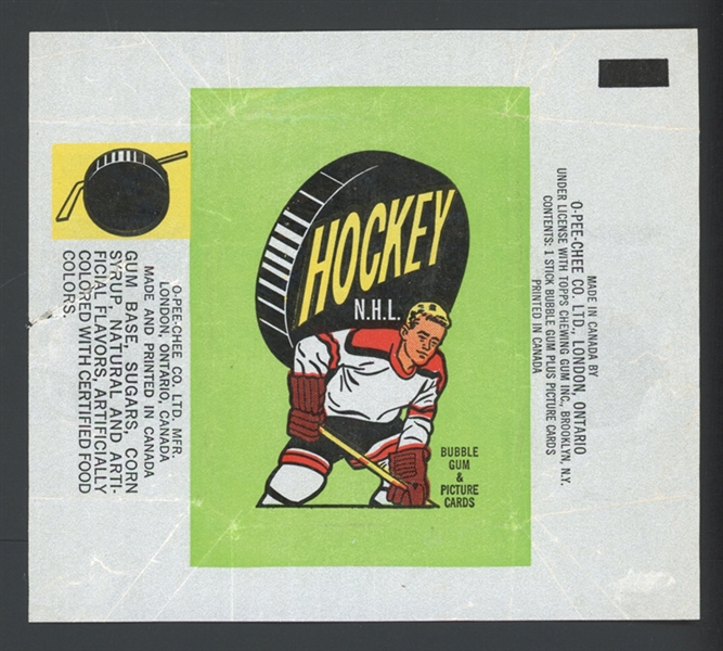 Scarce 1965 Topps Hockey Wrapper