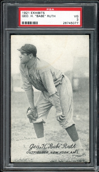 1921 Exhibits George H. "Babe" Ruth PSA 3 VG