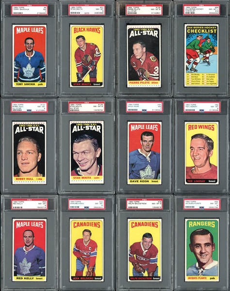 1964 Topps Hockey Near Complete Set (96/110) PSA Graded with 7.414 GPA