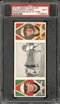 1912 T202 Hassan Triple Folder Birmingham Gets To Third Johnson/Street PSA 7 NM