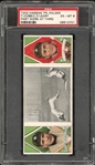 1912 T202 Hassan Triple Folder Fast Work At Third Cobb/OLeary PSA 6 EX-MT