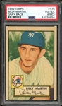 1952 Topps #175 Billy Martin Gray Back PSA 4 (MC) VG-EX