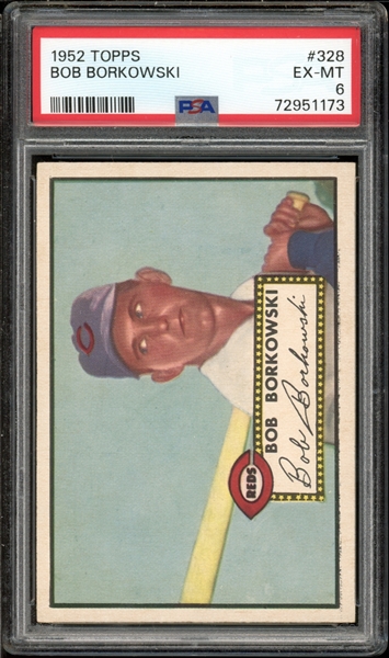 1952 Topps #328 Bob Borkowski PSA 6 EX-MT