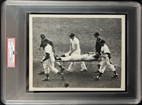 1951 Mickey Mantle (On Stretcher) & Joe DiMaggio World Series Game 2 Type I Photograph Featuring Mantles Injury PSA Authenticated