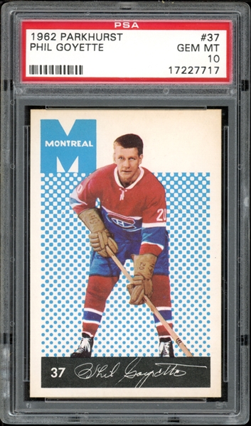 1962 Parkhurst #37 Phil Goyette PSA 10 GEM MINT