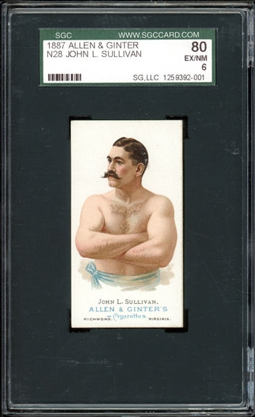 1887 Allen & Ginter N28 John L. Sullivan SGC 6 EX-NM