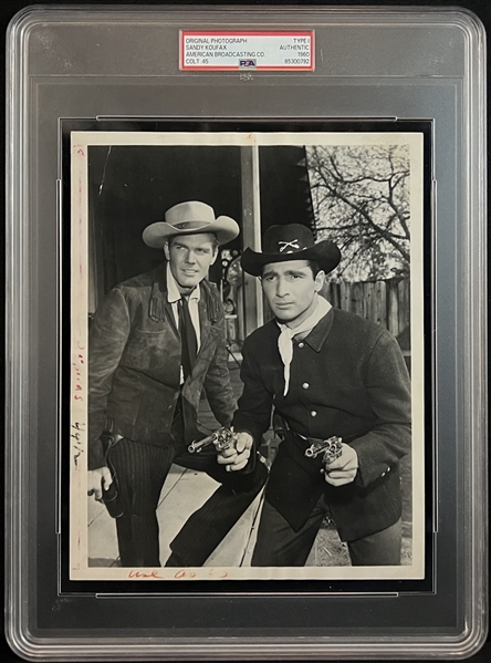 1960 Sandy Koufax Colt .45 American Broadcasting Co. Type I Photograph PSA Authenticated