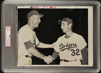 1965 Sandy Koufax & Walt Alston Associated Press Type I Photograph PSA Authenticated