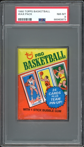 1980 Topps Basketball Wax Pack PSA 8 NM-MT