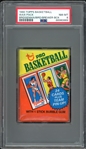 1980 Topps Basketball Wax Pack (Bridgeman/Bird/Brewer-Back) PSA 8 NM-MT