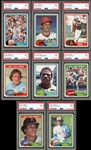 1981 Topps Star Card Lot Of Eight (8) All Graded PSA 9 MINT