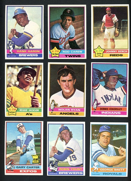 1976 Topps Baseball Higher Grade Complete Set