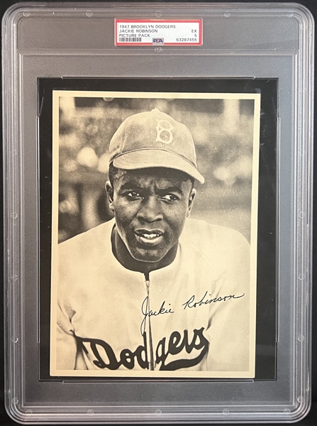 1947 Brooklyn Dodgers Jackie Robinson Picture Pack PSA 5 EX