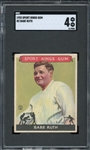 1933 Sport Kings #2 Babe Ruth SGC 4 VG-EX