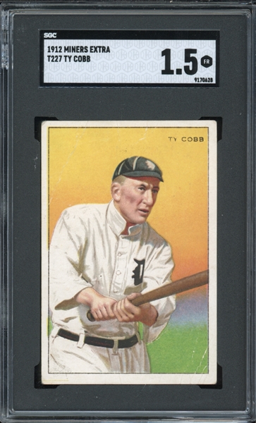 1912 Miners Extra T227 Ty Cobb SGC 1.5 FR