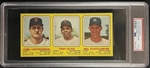 1970 Transogram C. Yastrzemski, T. Oliva & M. Stottlemyre Hand Cut Panel PSA 4 VG-EX