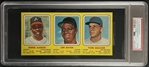 1970 Transogram H. Aaron, J. Wynn & T. Seaver Hand Cut Panel PSA 4 VG-EX