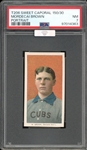 1909-11 T206 Sweet Caporal 150/30 Modecai Brown Portrait PSA 7 NM MBA Silver Diamond