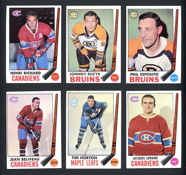 1969 Topps Hockey Near Complete Set (116/132) Plus 80 Duplicates