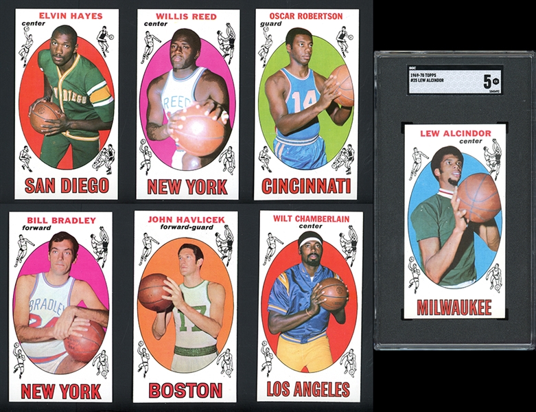 1969 Topps Basketball Complete Set Along With Complete Ruler Set