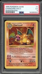 1999 Pokemon Shadowless #4 Charizard Holo PSA 5 EX