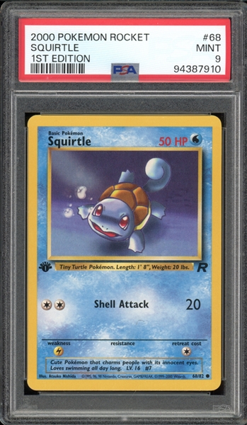 2000 Pokemon Rocket 1st Edition #68 Squirtle PSA 9 MINT