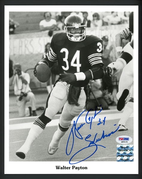 Walter Payton Signed Photo PSA/DNA