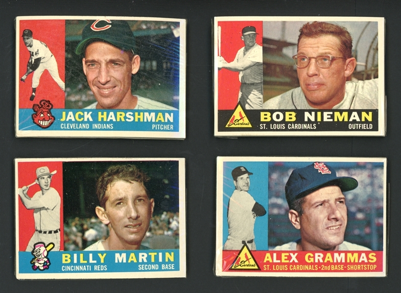 1960 Topps Baseball Series 2 Unopened Cello Pack Lot Of Four (4) Origially Obtained From The Rosen Find