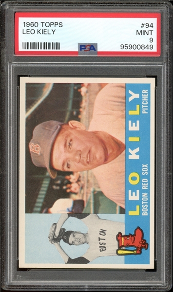 1960 Topps #94 Leo Kiely PSA 9 MINT