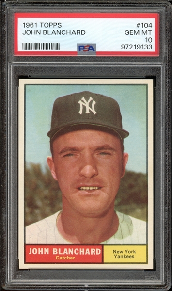 1961 Topps #104 John Blanchard PSA 10 GEM MT