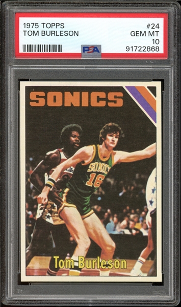 1975 Topps #24 Tom Burleson PSA 10 GEM MT