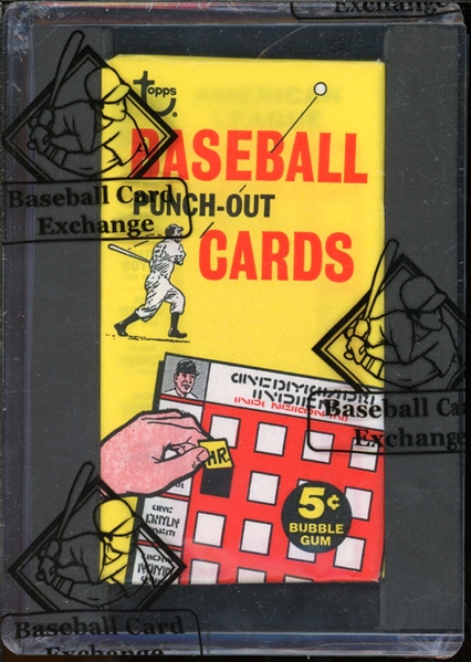 1967 Topps Exceptionally Rare Punch Out Unopened Wax Pack