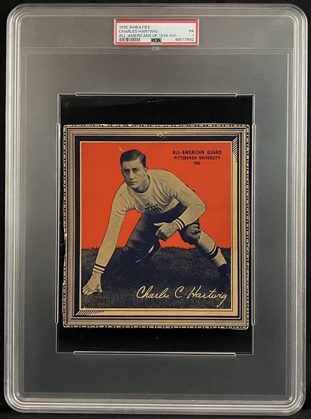 1935 Wheaties Charles Hartwig All-Americans of 1934 Handcut PSA 1 PR