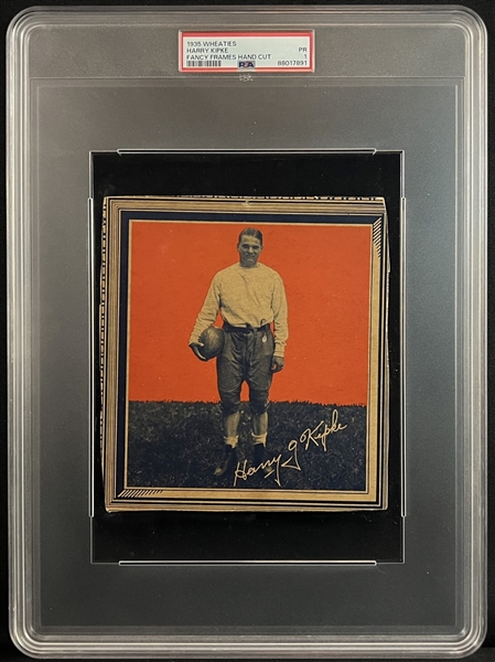 1935 Wheaties Harry Kipke Fancy Frames Handcut PSA 1 PR