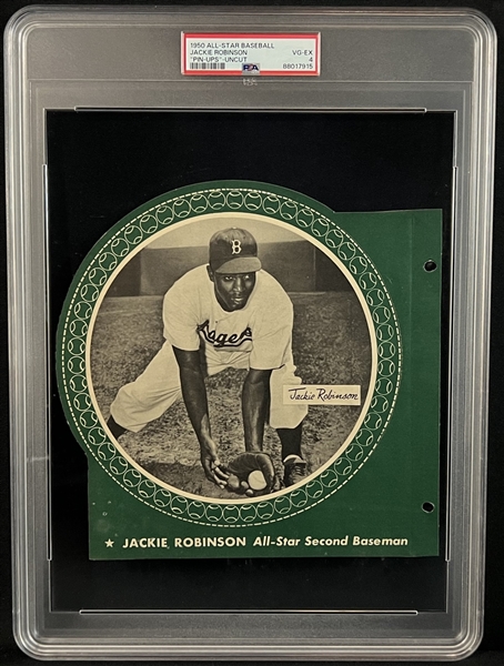 1950 All-Star Baseball Jackie Robinson "Pin-Ups" Uncut PSA 4 VG-EX