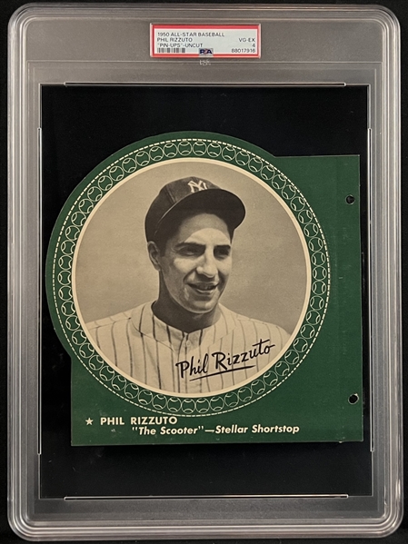 1950 All-Star Baseball Phil Rizzuto "Pin-Ups" Uncut PSA 4 VG-EX