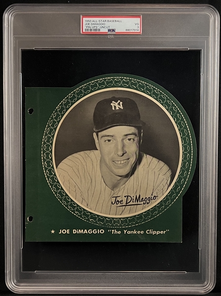 1950 All-Star Baseball Joe DiMaggio "Pin-Ups" Uncut PSA 3 VG