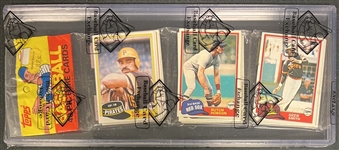 1981 Topps Unopened Rack Pack With Ozzie Smith on Top, Joe Morgan on Back BBCE Authenticated